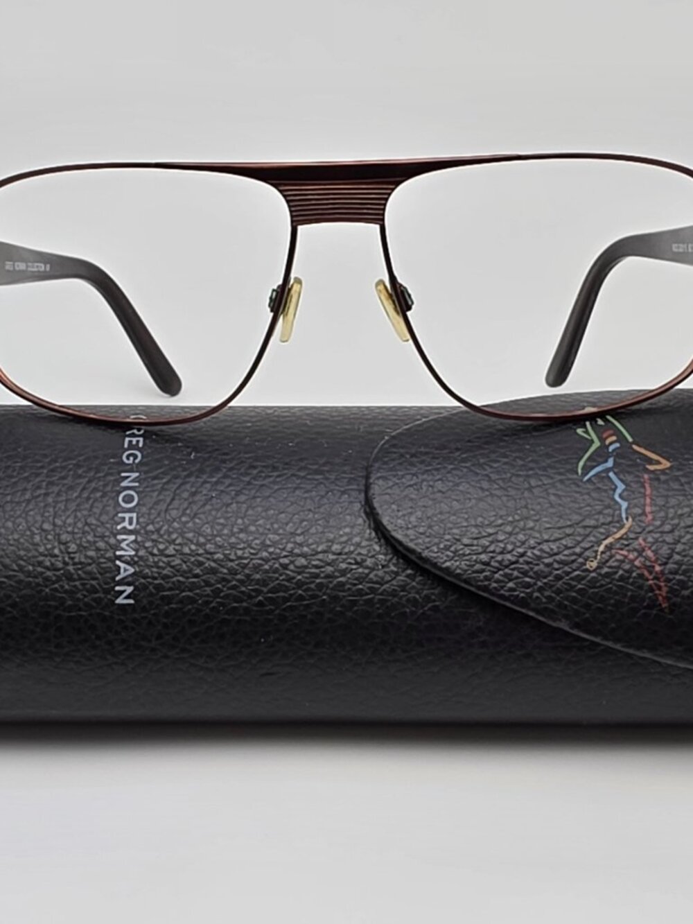 Greg Norman Collection Mod G2011S Satin Dark Brown Aviator Sunglasses Frame 60mm